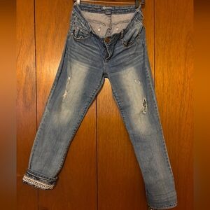 Stylish Blue Distressed Women Jeans